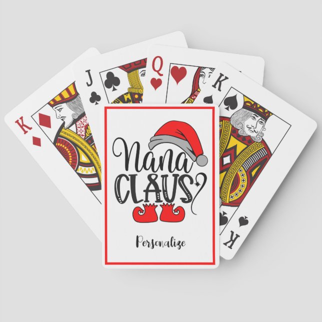 Baralho Papais noeis de Natal Nana Claus Feriado (Verso)