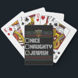 Baralho Papais noeis judeus adoráveis Hanukkah Natal feio<br><div class="desc">Papais noeis judeus adoráveis Hanukkah Natal feio</div>
