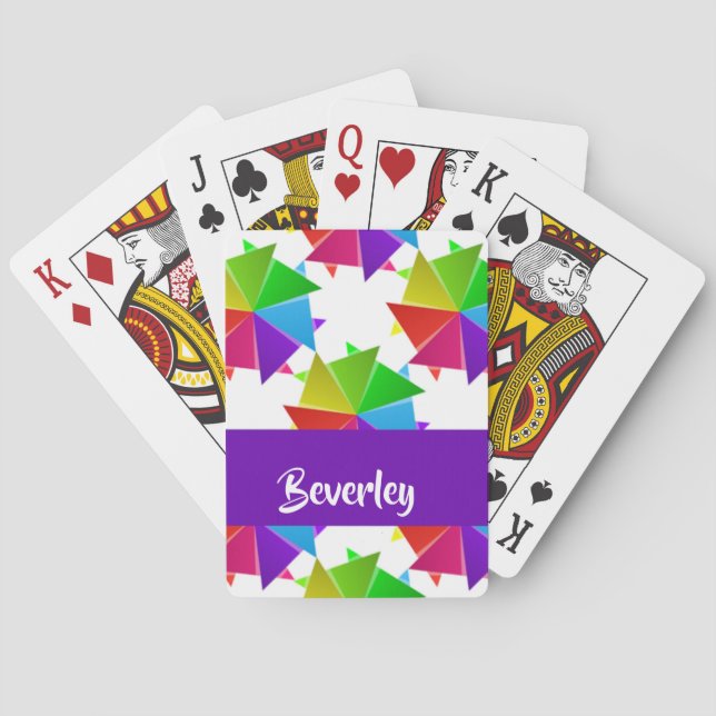 Baralho Papel colorido dobrado em branco (Verso)