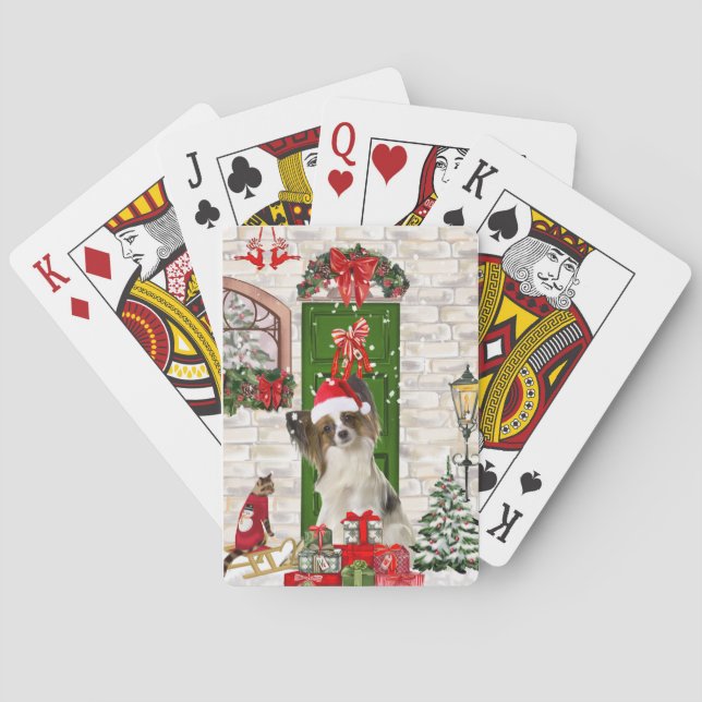 Baralho Papillon Dog Christmas (Verso)