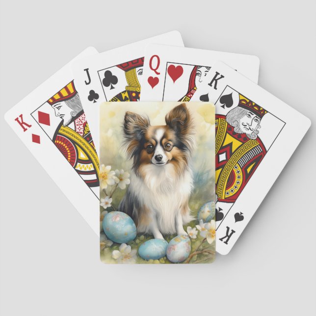 Baralho Papillon Dog com Feriado de Ovos de Páscoa (Verso)