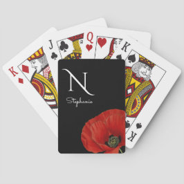 Baralho Papoila Vermelha Monificada a Preto