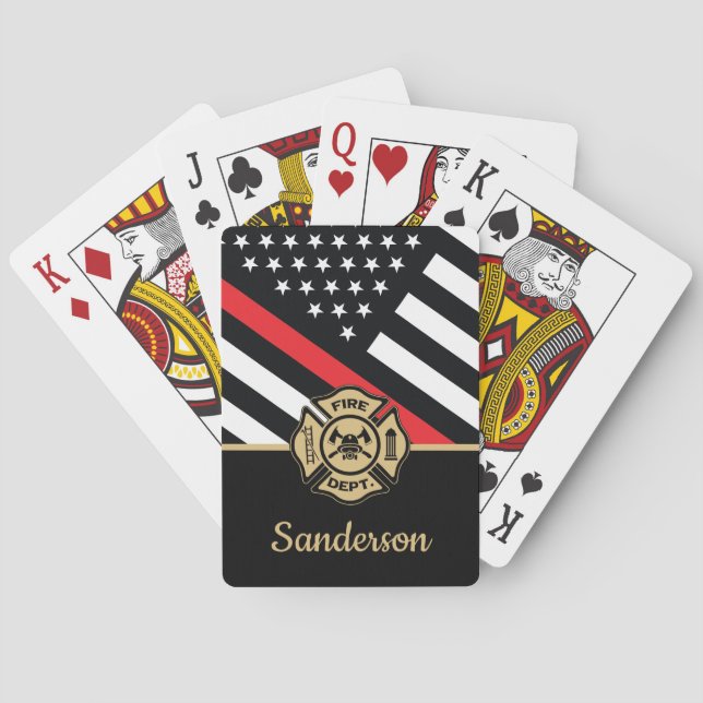 Baralho Parabéns do Sinalizador da Linha Vermelha do Bombe (Verso)