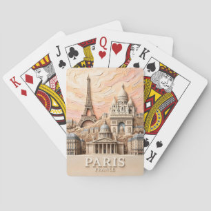 Baralho Paris França Europa Moderno Pastel Texturizado Via