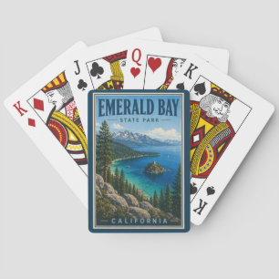 Baralho Parque Estadual da Emerald Bay Ilustração Califórn