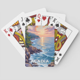 Baralho Parque Nacional Acadia | Pintura de Viagem de Arte