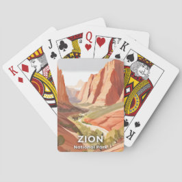 Baralho Parque Nacional de Zion | Aquarela de Viagem do Va