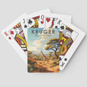 Baralho Parque Nacional Kruger África do Sul Giraffe Vinta