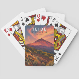 Baralho Parque Nacional Teide Espanha Ilustração Arte Viag