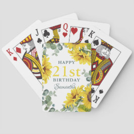 Baralho Partido aniversário de 21 anos de Girassol