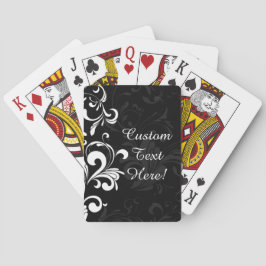 Baralho Partido branco preto do redemoinho da fonte