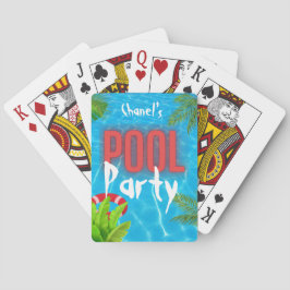 Baralho Partido da Piscina Tropical | Aniversário de Verão