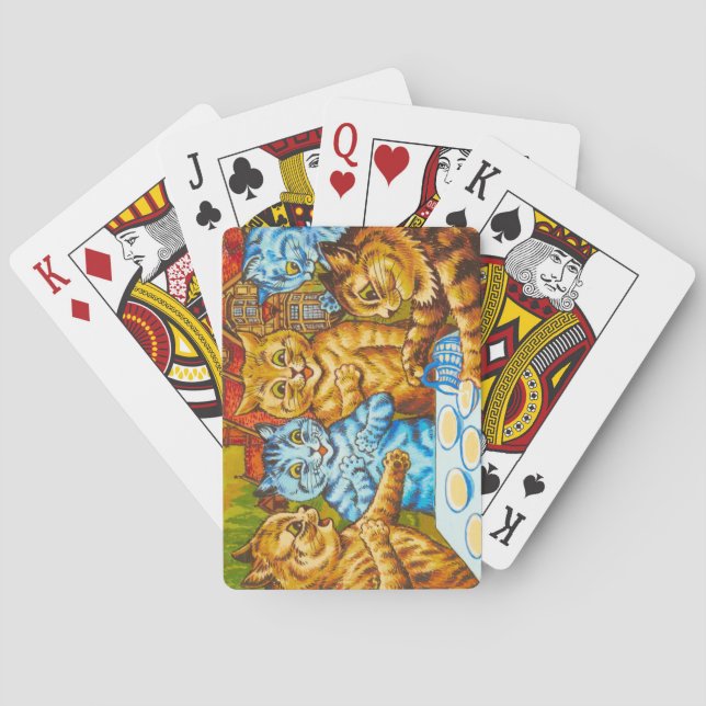 Baralho Partido do Chá de Gatos por Louis Wain (Verso)