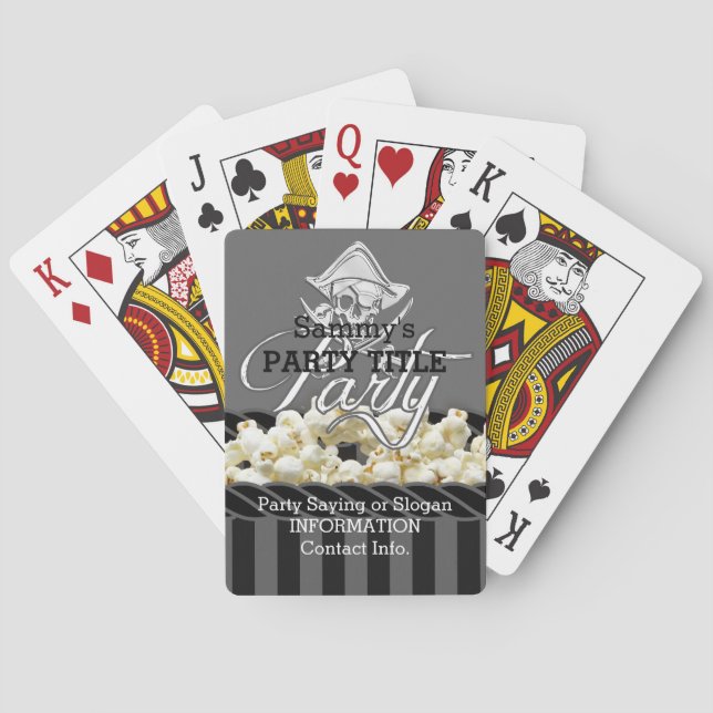 Baralho Partido Personalizado do Dia Pirata (Verso)