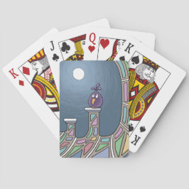 Baralho Pássaro de Tiki Roxo com Cartões de Brincar cheio