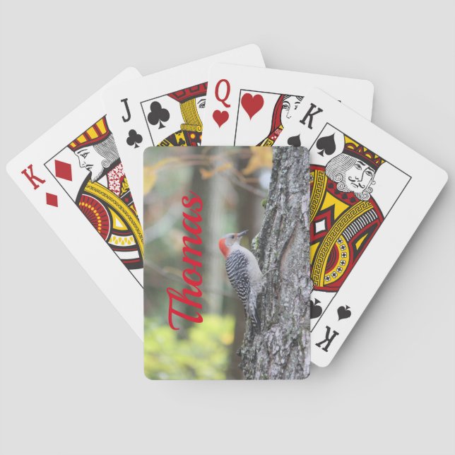 Baralho Pássaro Pica-Pica Com Vermelho (Verso)