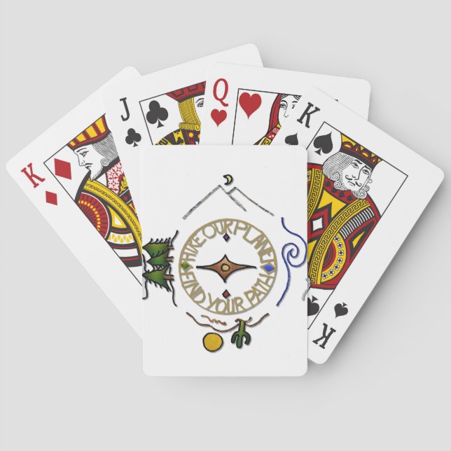 Baralho Passe o nosso planeta Hiker na capa da alma (Verso)