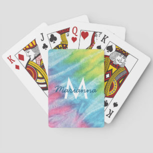 Baralho Pastel Rainbow Tie Dye Monograma