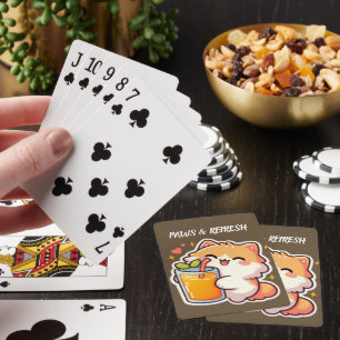 Baralho Patas Personalizadas e Design de Gato Fofo Atualiz