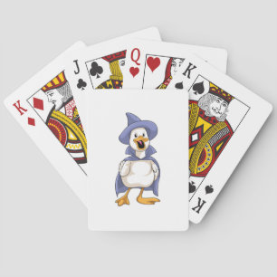 Baralho Pato como bruxa com chapéu