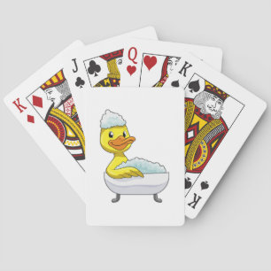 Baralho Pato no banho com banheira e espuma