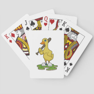 Baralho Pato no Baseball com bastão de beisebol