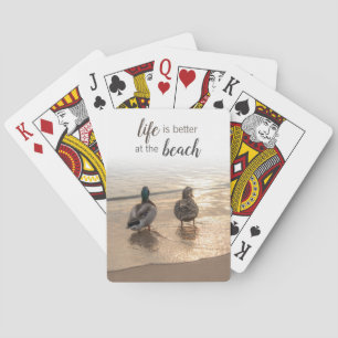 Baralho Patos em placas de brincadeira de praia