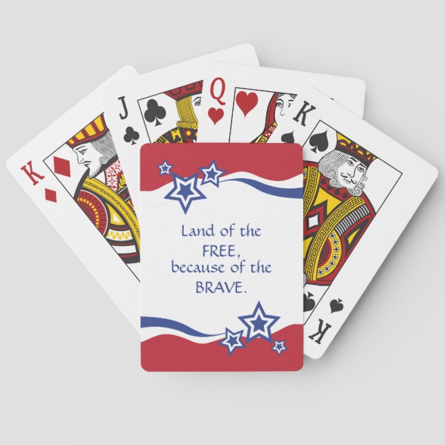 Baralho Patriotic Red, White & Blue (Verso)