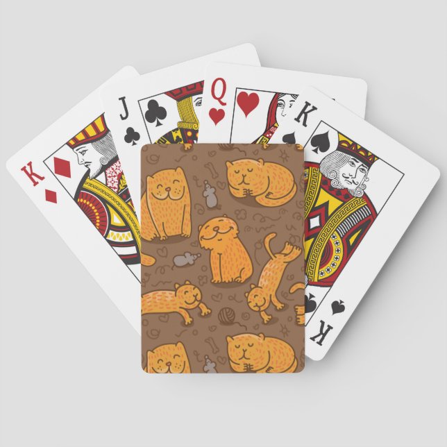 Baralho Pattern With Cats (Verso)