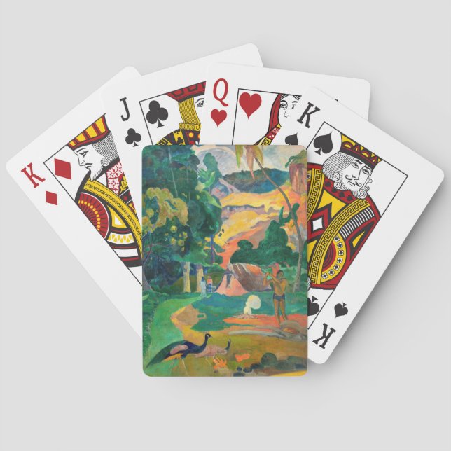 Baralho Paul Gauguin - Paisagem com Peacocks / Matamoe (Verso)