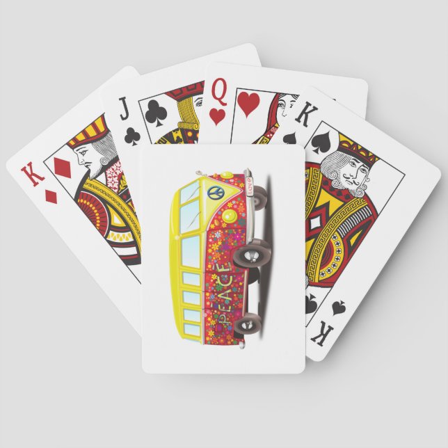 Baralho Paz e Amor, Ônibus Hippy (Verso)