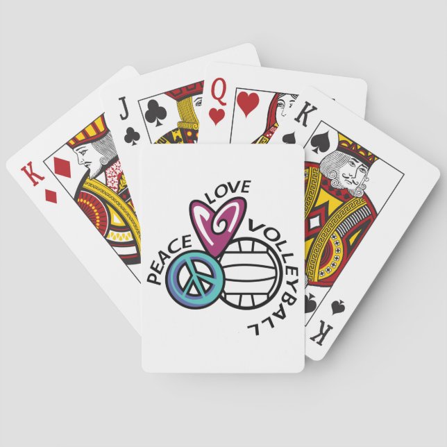 Baralho Peace Love Voleibol (Verso)