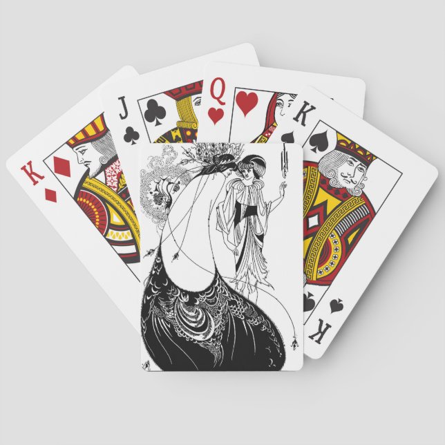 Baralho Peacock Skirt Beardsley Art Nouveau (Verso)