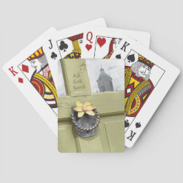 Baralho Peça Cartões De Reprodução Da Porta De Vintagem Do