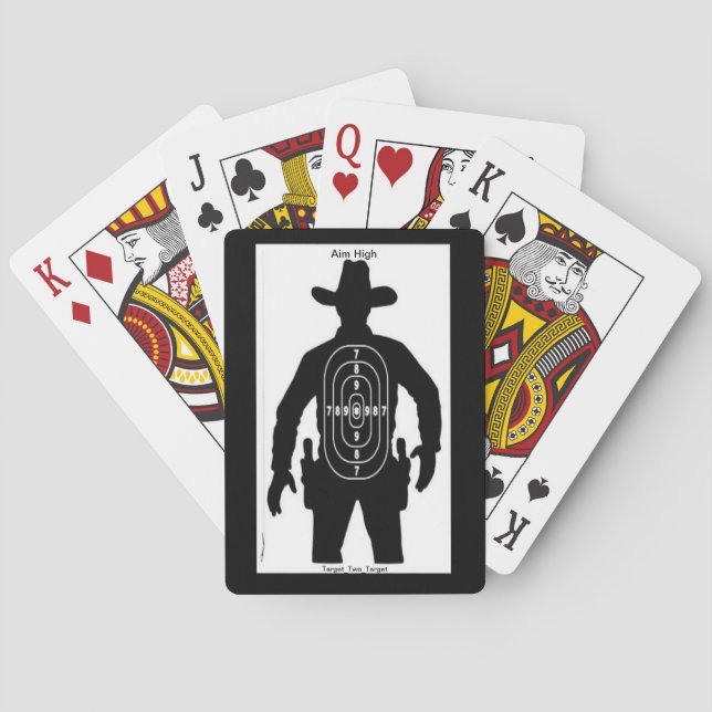 Baralho Pedaço de cartas com design de alvo de cowboy (Verso)