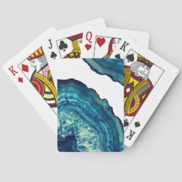 Baralho Pedra bonito de Geode da ágata do azul e da