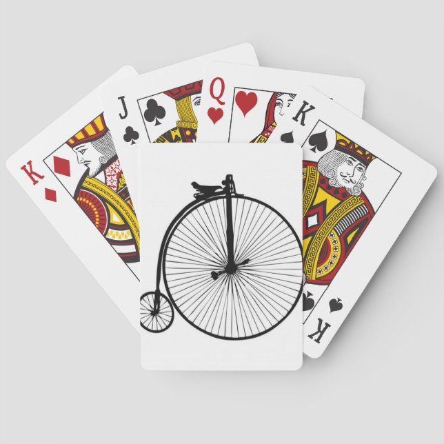 Baralho Peixe preto pedrado bicicleta vintage (Verso)