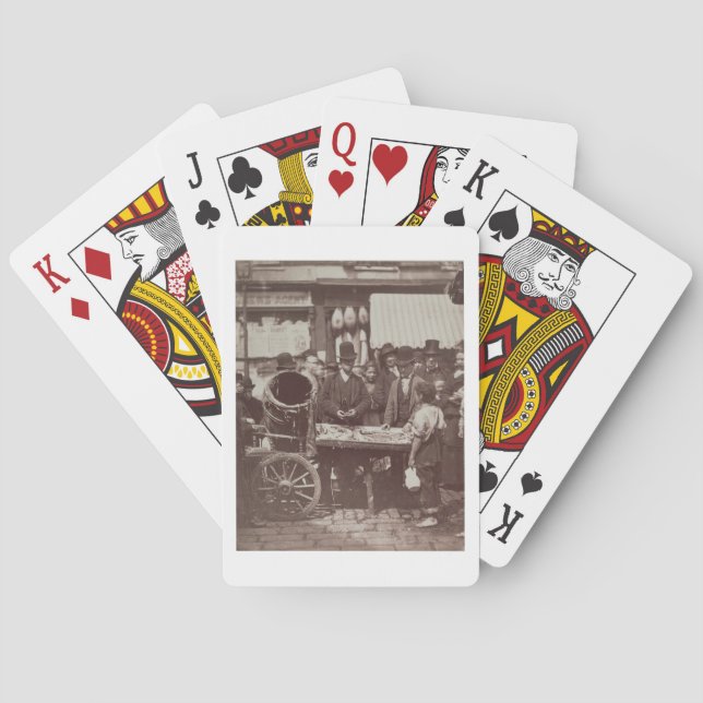 Baralho Peixes baratos de St Giles, 'da vida de rua em (Verso)