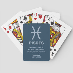 Baralho Peixes de Sinal Zodiac/Nome Personalizado