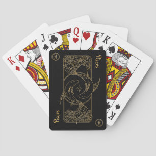Baralho Peixes Zodiac Dourado e Preto