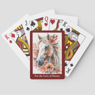Baralho Pelo amor dos cavalos jogando cartas