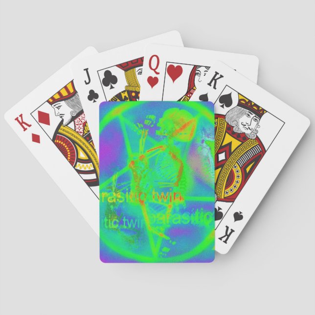 Baralho Penatgrama Elétrico Verde (Verso)