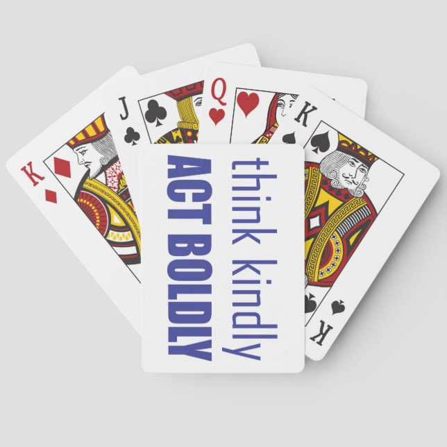 Baralho Pense gentilmente, Atue Bolichosamente (Verso)