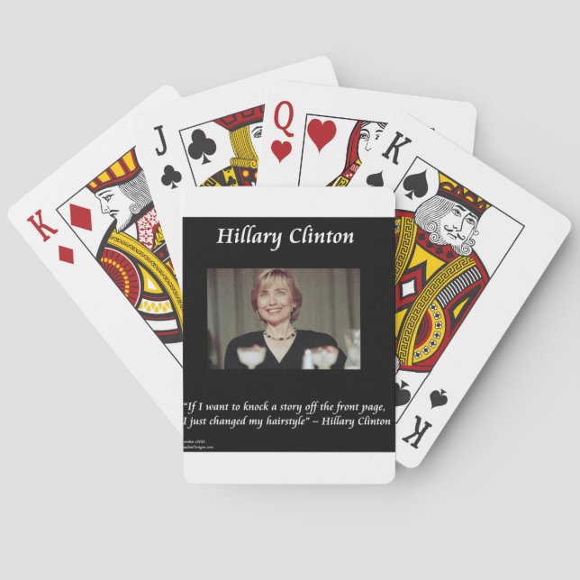 Baralho Penteados de Hillary Clinton & Citações de Manchet (Verso)