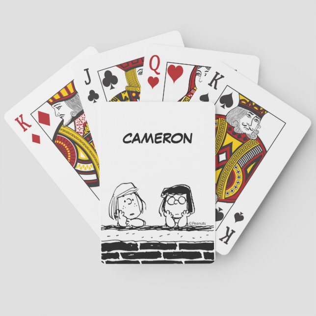 Baralho Peppermint Patty & Marcie at the Wall Cards (Verso)