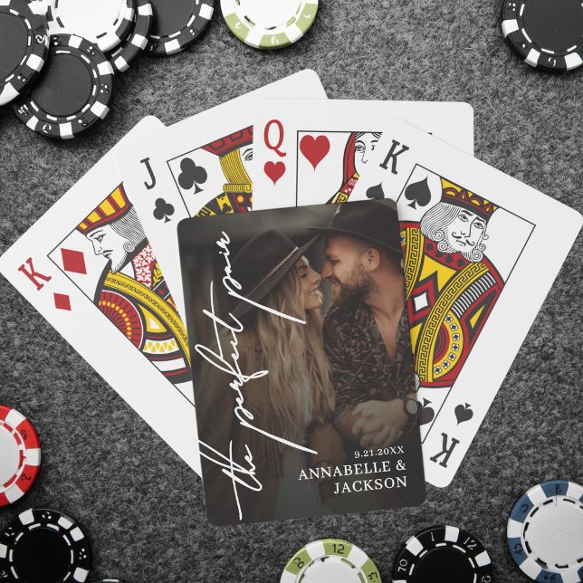Baralho Perfect Pair Photo Wedding Favor (Perfect Pair Photo Wedding Favor Poker Cards )