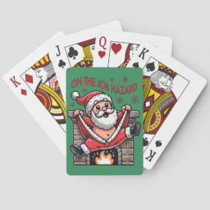 Baralho Perigo no Trabalho Papai Noel em Chamas