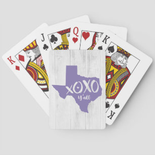 Baralho Periwinkle Purple XOXO, Y'all - Texas State Shape