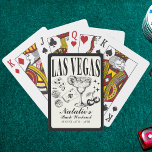 Baralho Personalizada Festa de solteira Las Vegas<br><div class="desc">Elevem a celebração da solteira de Las Vegas com nossos Cartões de Poker Personalizados de Las Vegas, em Preto e Branco. Misturando elegância e diversão, essas cartas foram projetadas para capturar a essência de seus temas "Vegas Before Vows" e "Lucky in Love Bachelorette Weekend". Quer você esteja planejando uma animada...</div>
