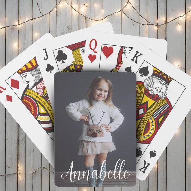 Baralho Personalizada Foto e Nome (Personalized Photo and Name Custom Playing Cards)